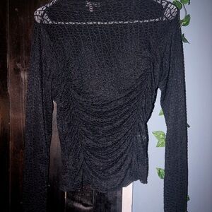 Elegant Black Lace Women's Top